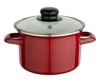 Altom Garnek emaliowany 16 cm 1,4 l pokrywka merlot indukcja - 1611124 - zdjęcie 3